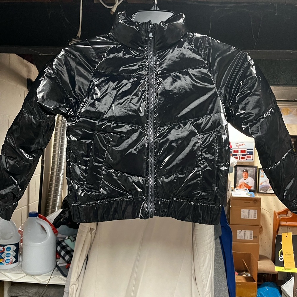 Art Class Black Puffer Jacket for Kids